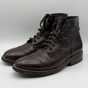 Thursday Boot Company Mens 7 Captain Brown Cap Toe Leather Casual Lace-Up Shoes